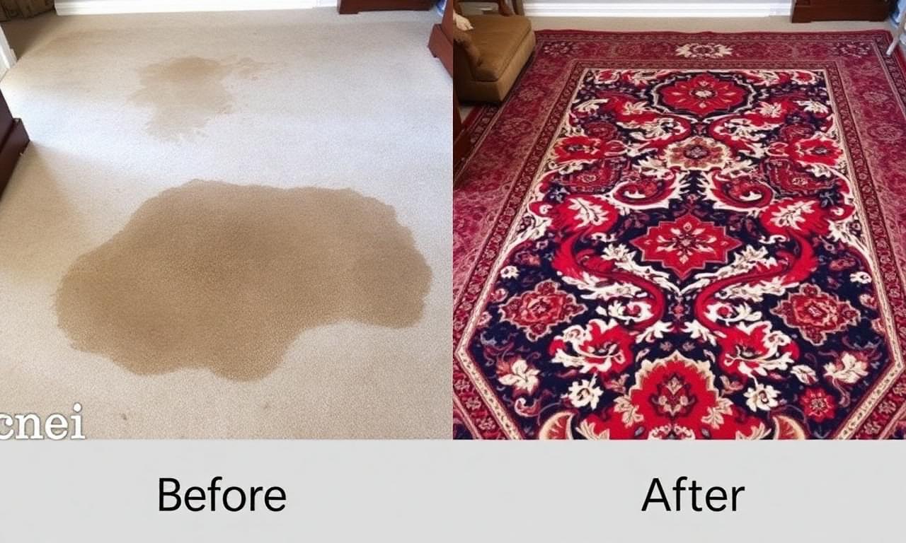 قبل وبعد تنظيف سجاد