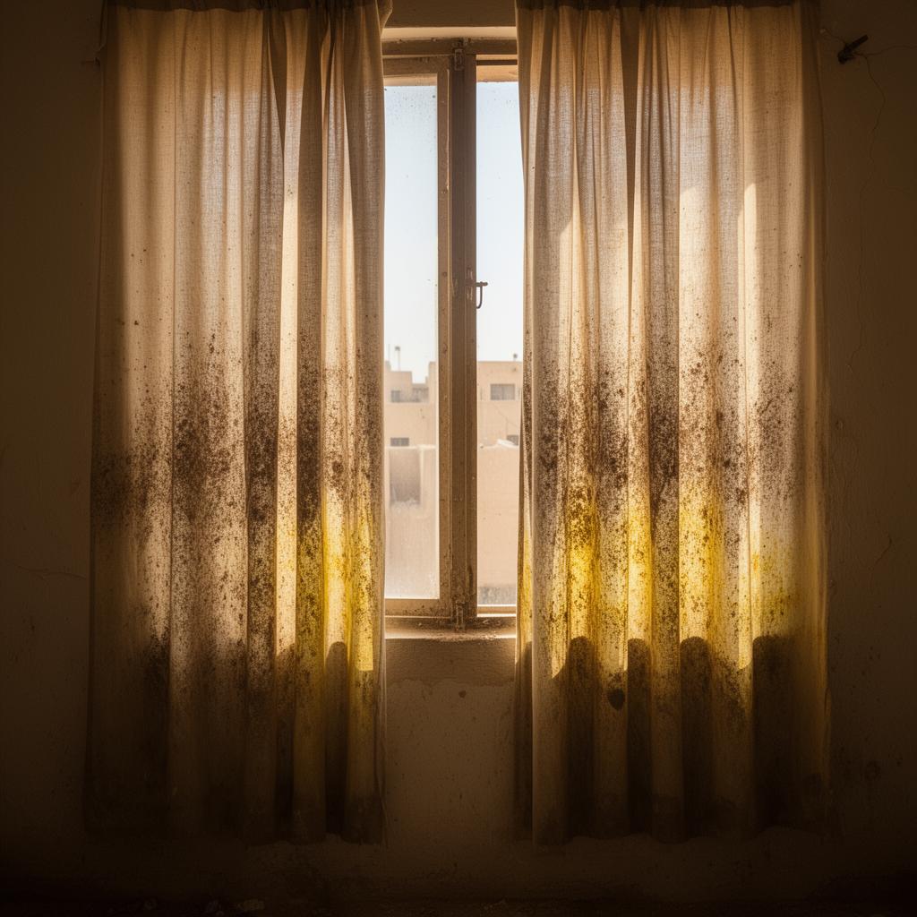 تنظيف ستائر - قبل